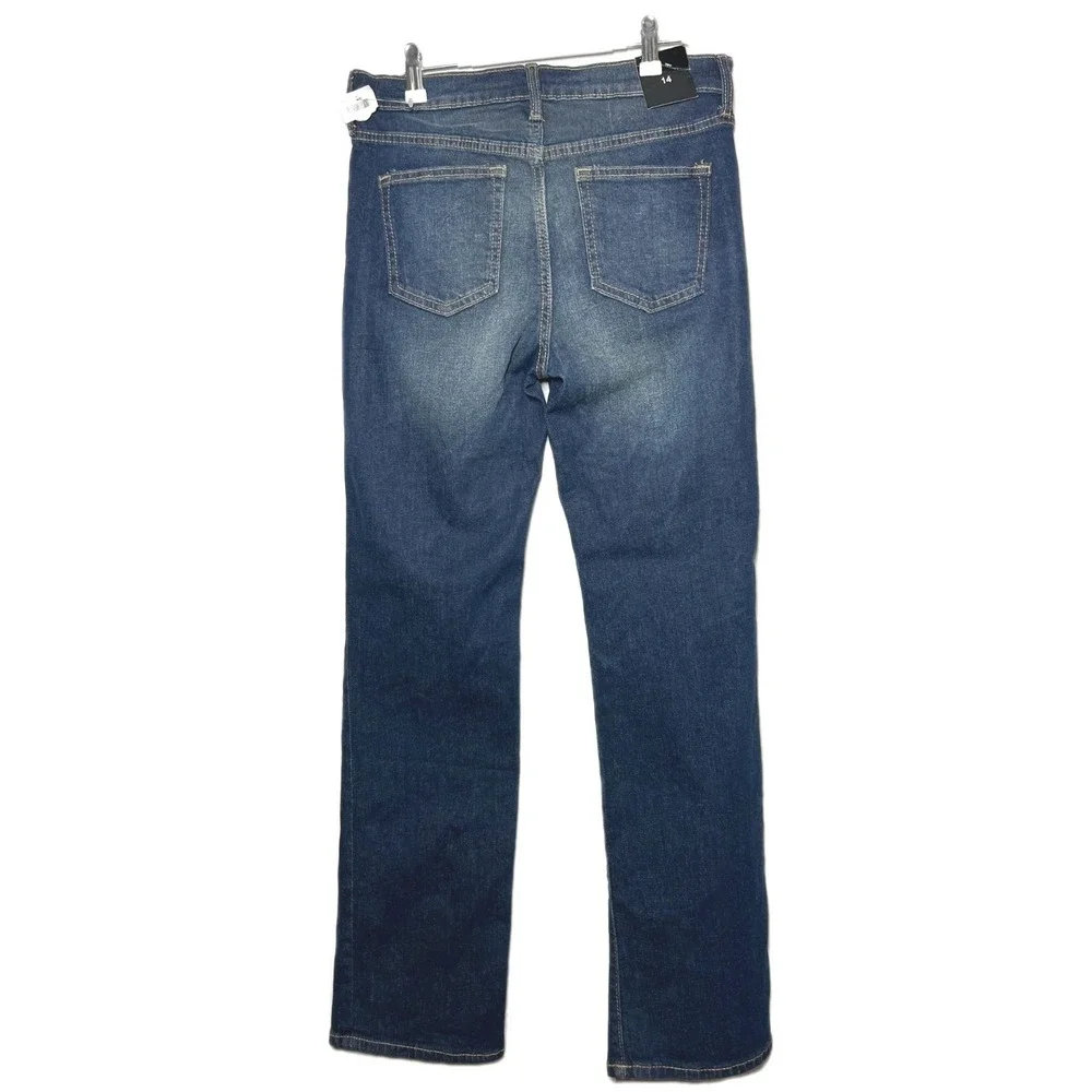 Old Navy Women's Size 14 Stretch Jeans Blue Denim Mid Rise Straight Leg NWT‎